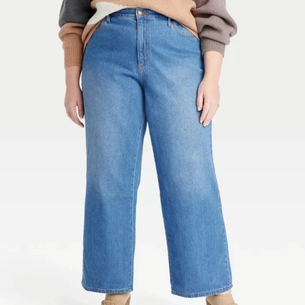 NWT Universal Threads Relaxed Wide Leg Non-Stretch Size 10 Jeans